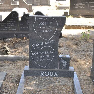 ROUX Josef P. 1927-1995 &amp; Dorethea M. 1932-2001