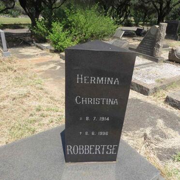 ROBBERTSE Hermina Christina 1914-1996