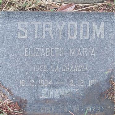 STRYDOM Johannes 1897-1973 & Elizabeth Maria LA GRANGE 1904-1971