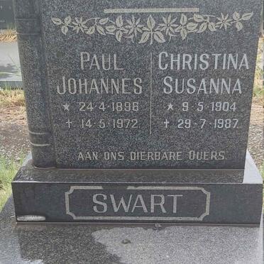 SWART Paul Johannes 1896-1972 & Christina Susanna 1904-1987