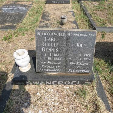 SWANEPOEL Carl Rudolf Dennis 1922-1983 & Joey 1922-1994