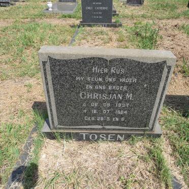 TOSEN Chrisjan M. 1937-1984