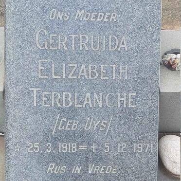 TERBLANCHE Gertruida Elizabeth nee UYS 1918-1971
