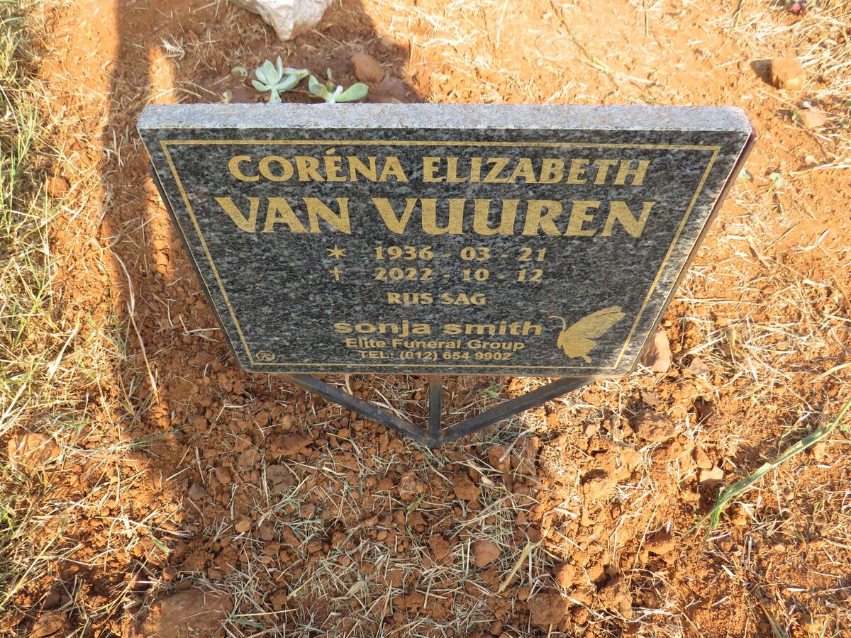 VUUREN Corena Elizabeth, van 1936-2022