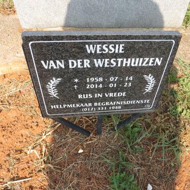 WESTHUIZEN Wessie, van der 1958-2014