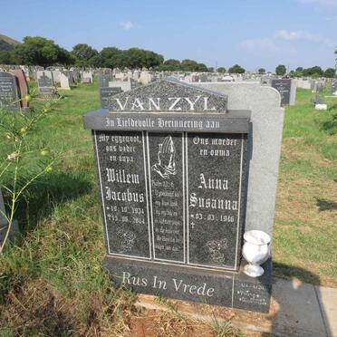 ZYL Willem Jacobus, van 1934-2014 & Anna Susanna 1946-