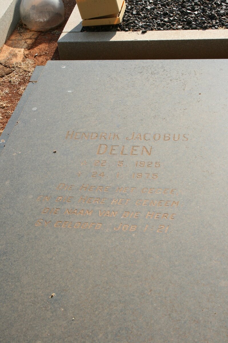 DELEN Hendrik Jacobus 1825-1975