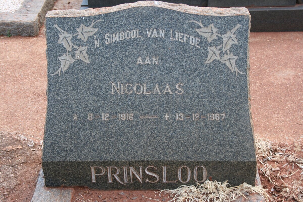 PRINSLOO Nicolaas 1916-1967