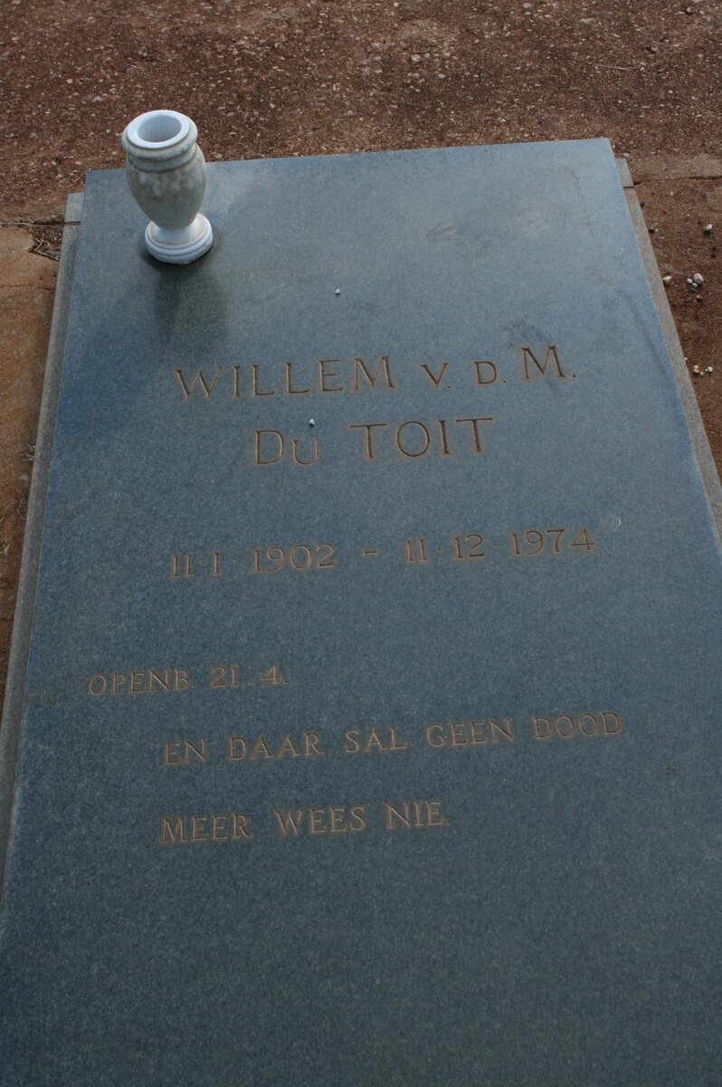TOIT Willem v.d. M., du 1902-1974