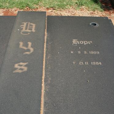 UYS Hope 1909-1984