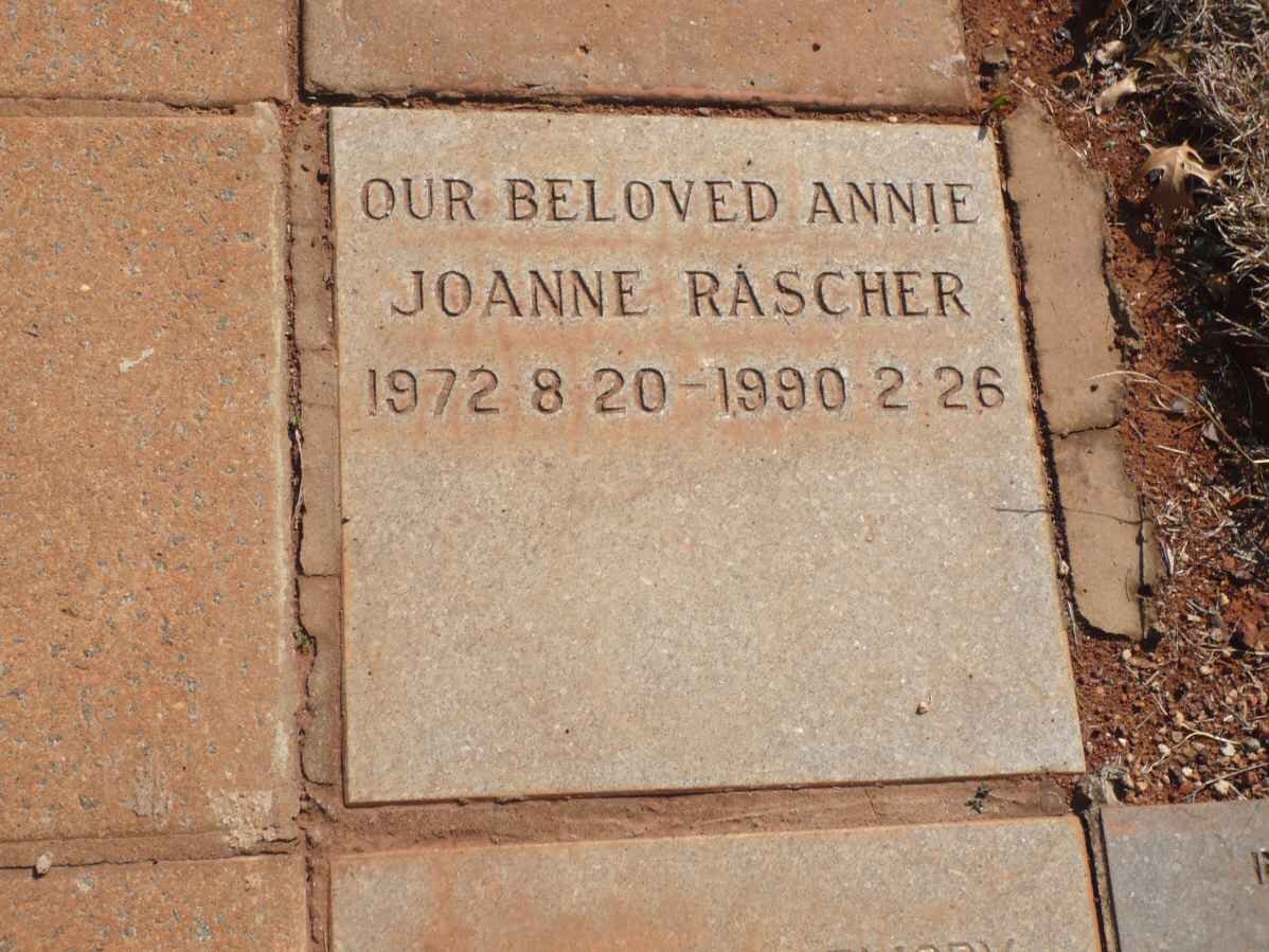 RASCHER Annie Joanne 1972-1990