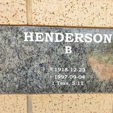 HENDERSON B. 1918-1997