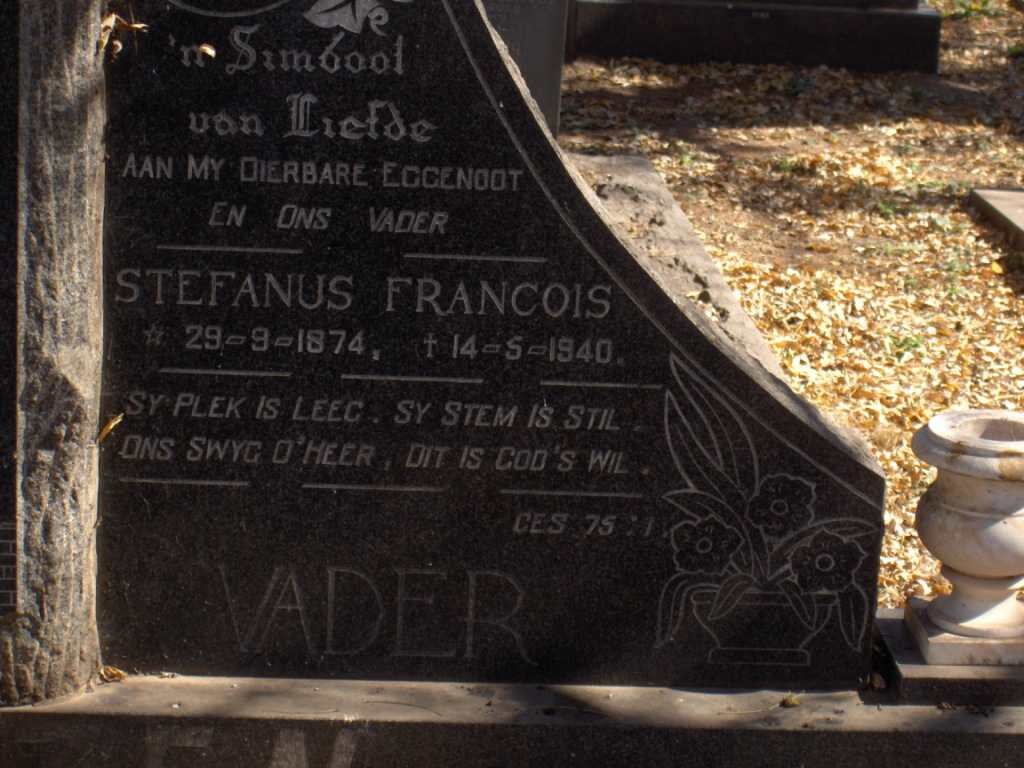 BOOYZEN Stefanus Francois 1874-1940