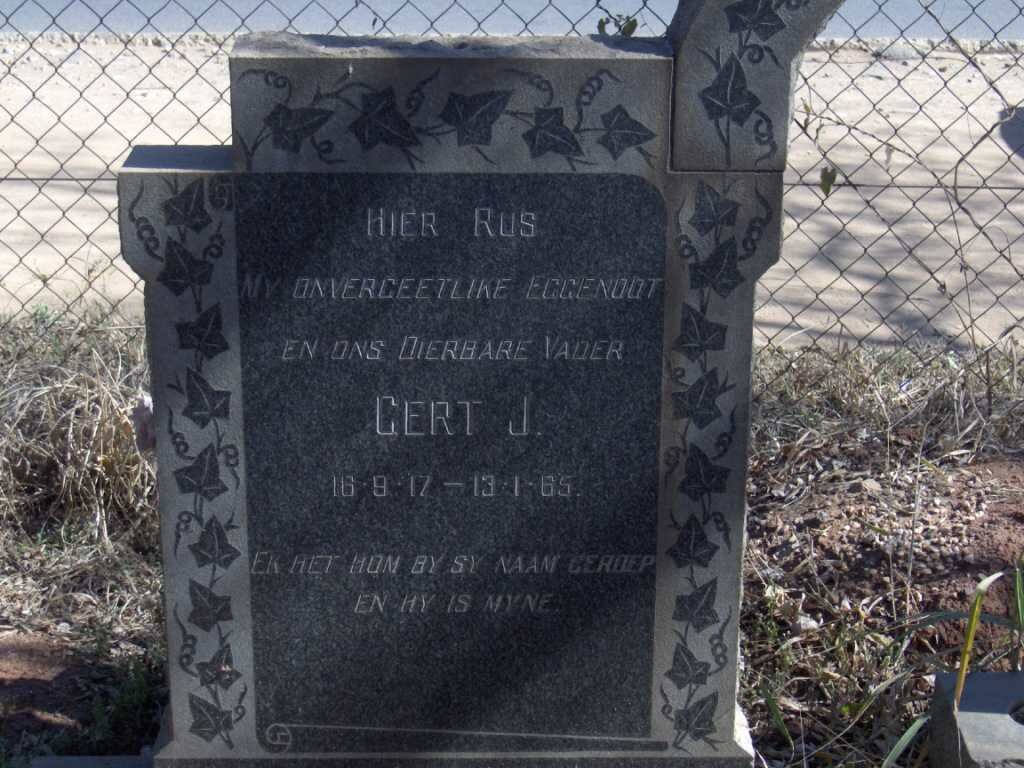 MERWE  Gert J. , van der 1917-1965
