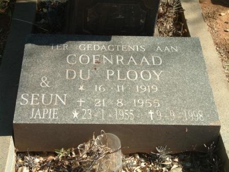 PLOOY Coenraad, du 1919-1955 :: DU PLOOY Japie 1955-1998