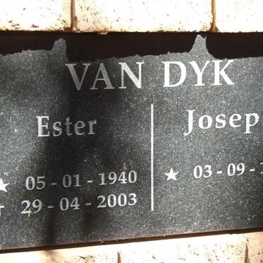 DYK Joseph, van 1935- &amp; Ester 1940-2003