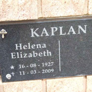KAPLAN Helena Elizabeth 1927-2009