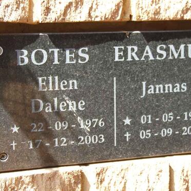 BOTES Ellen Dalene 1976-2003 :: ERASMUS Jannas 1971-2008