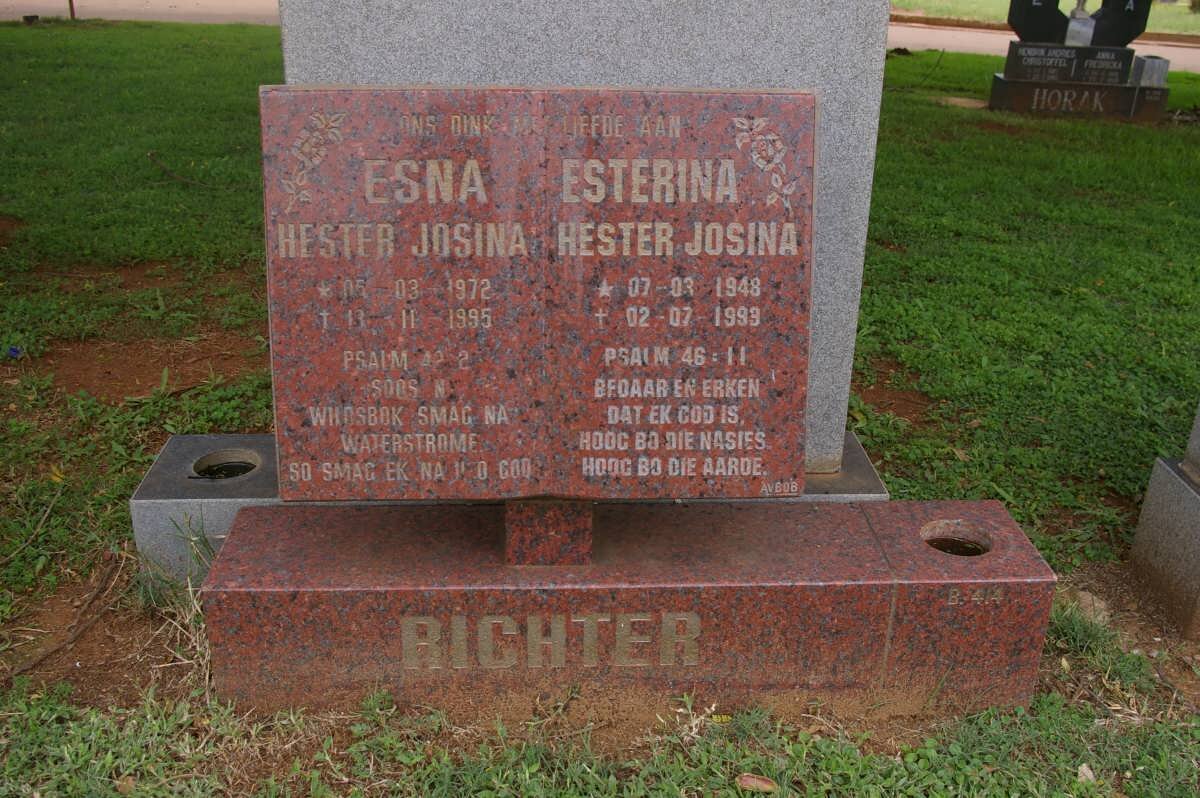 RICHTER Hester Josina 1948-1993 :: RICHTER Hester Josina 1972-1999