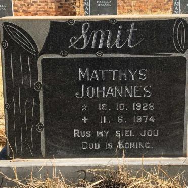 SMIT Matthys Johannes 1929-1974