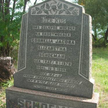 SCHOEMAN Cornelia Jacoba Elizabetha nee RAS 1878-1955