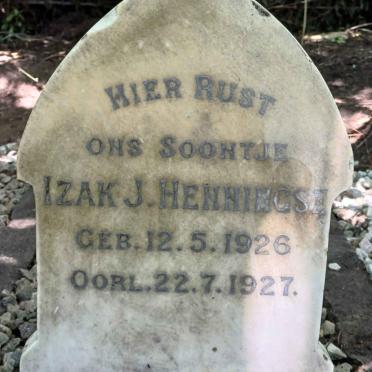 HENNINGSE Izak J. 1926-1927