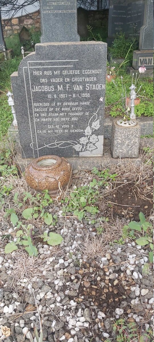 STADEN Jacobus M.F., van 1907-1958