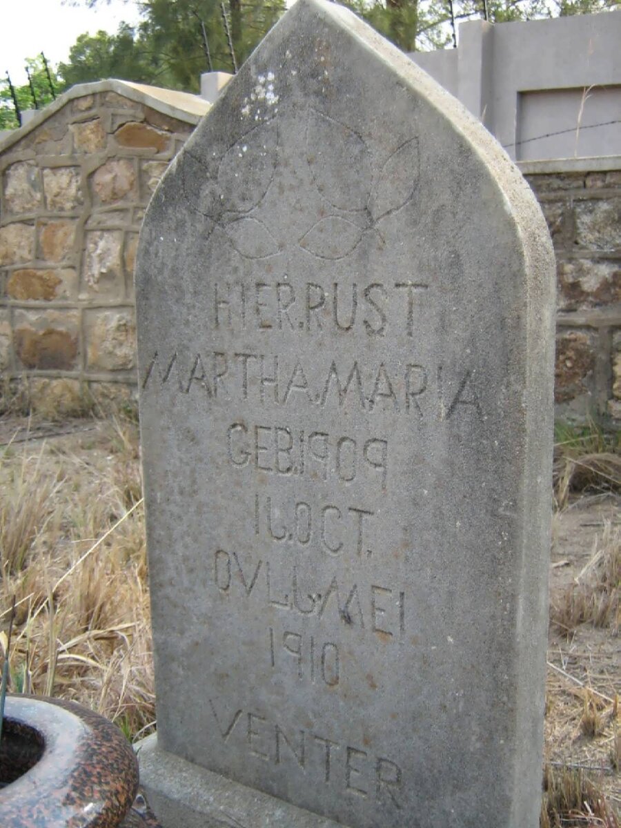 VENTER Martha Maria 1909-1910