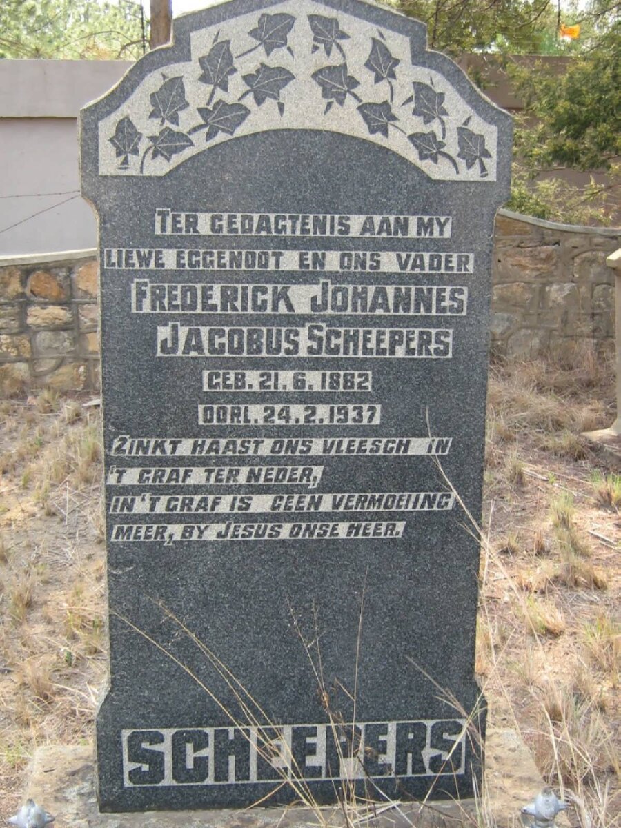 SCHEEPERS Frederik Johannes Jacobus 1882-1937