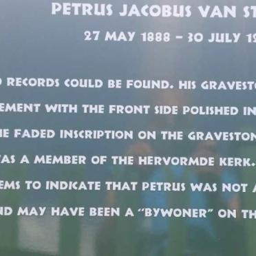 STADEN Petrus Jacobus, van 1888-1918