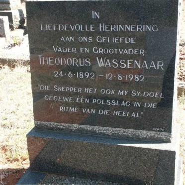 WASSENAAR Theodorus 1892-1982