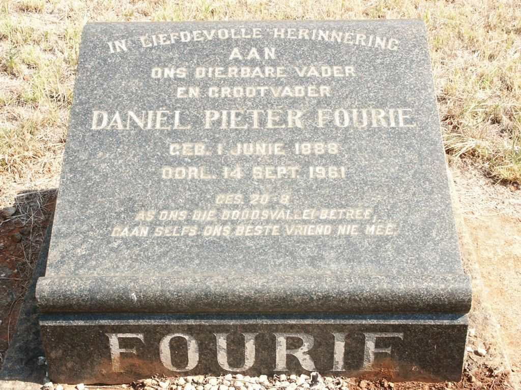 FOURIE Daniel Pieter 1888-1961