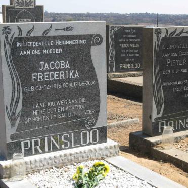 PRINSLOO Pieter Willem 1892-1967 &amp; Jacoba Frederika 1915-2004