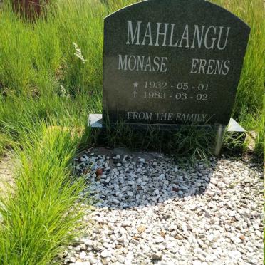 MAHLANGU Monase Erens 1932-1983