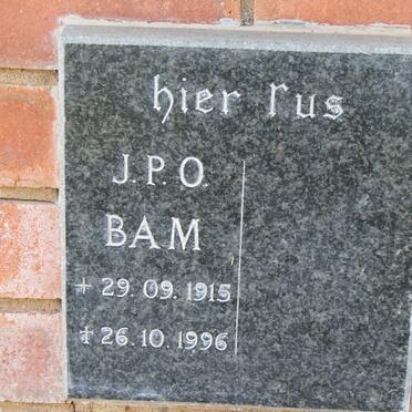 BAM J.P.O. 1915-1996