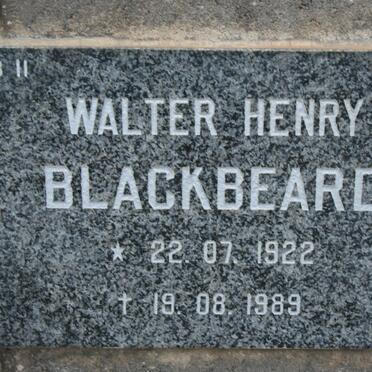 BLACKBEARD Walter Henry 1922-1989