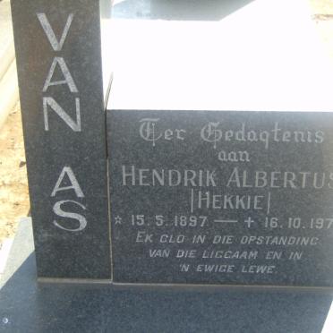 AS Hendrik Albertus, van 1897-1972