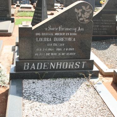 BADENHORST Louisa Dorethea nee COETZER 1904-1969