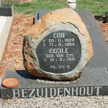 BEZUIDENHOUT Cor 1920-1994 &amp; Cecile VAN ZYL 1931-