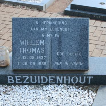 BEZUIDENHOUT Willem Thomas 1937-1989