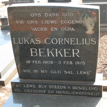 BEKKER Lukas Cornelius 1908-1975