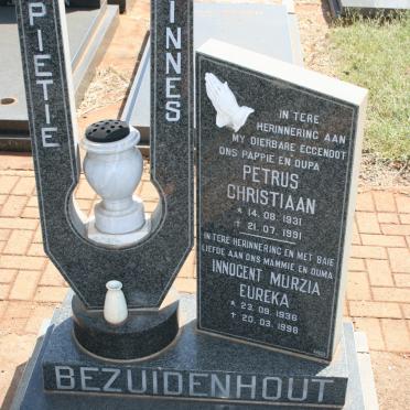 BEZUIDENHOUT Petrus Christiaan 1931-1991 &amp; Innocent Murzia Eureka 1936-1998
