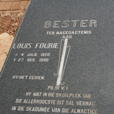 BESTER Louis Fourie 1920-1990
