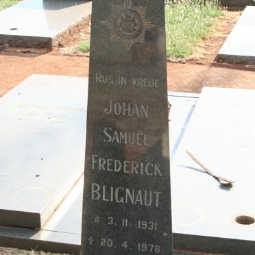 BLIGNAUT Johan Samuel Frederick 1931-1976