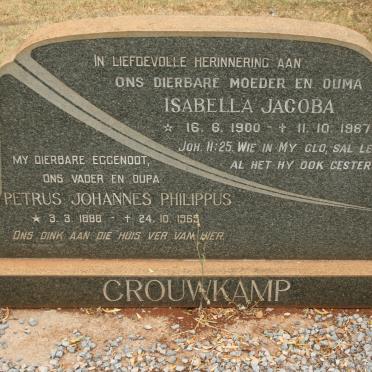 CROUWKAMP Petrus Johannes Philippus 1888-1965 &amp; Isabella Jacoba 1900-1987