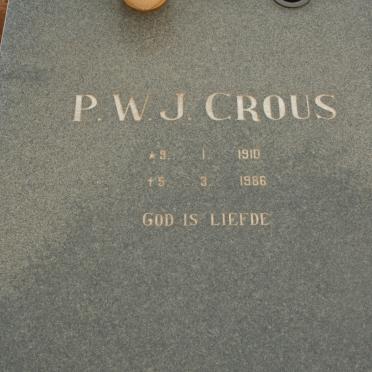CROUS P.W.J. 1910-1986