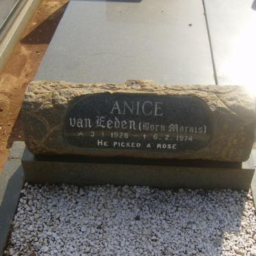 EEDEN Anice, van nee MARAIS 1928-1974