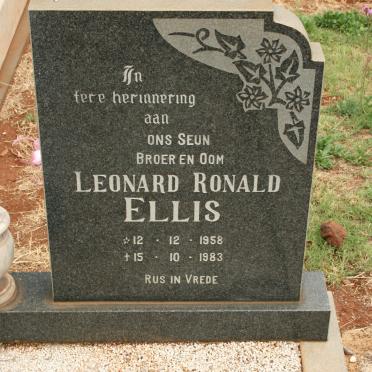 ELLIS Leonard Ronald 1958-1983