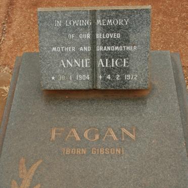 FAGAN Annie Alice nee GIBSON 1904-1972
