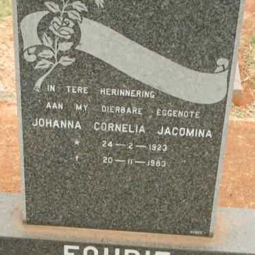 FOURIE Johanna Cornelia Jacomina 1923-1983